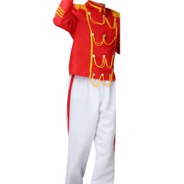 Manufacture of red flag-raiser uniforms custom red young pioneers drum uniforms military band uniforms clothing factory SKFRS005 Manufacture of red flag-raiser uniforms custom red young pioneers drum uniforms military band uniforms clothing factory SKFRS005